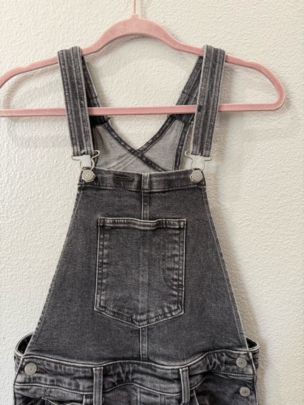 Levi’s Gray Wash Denim Overalls Women’s Small S Straight Leg Y2K Vintage Style - Picture 4 of 14